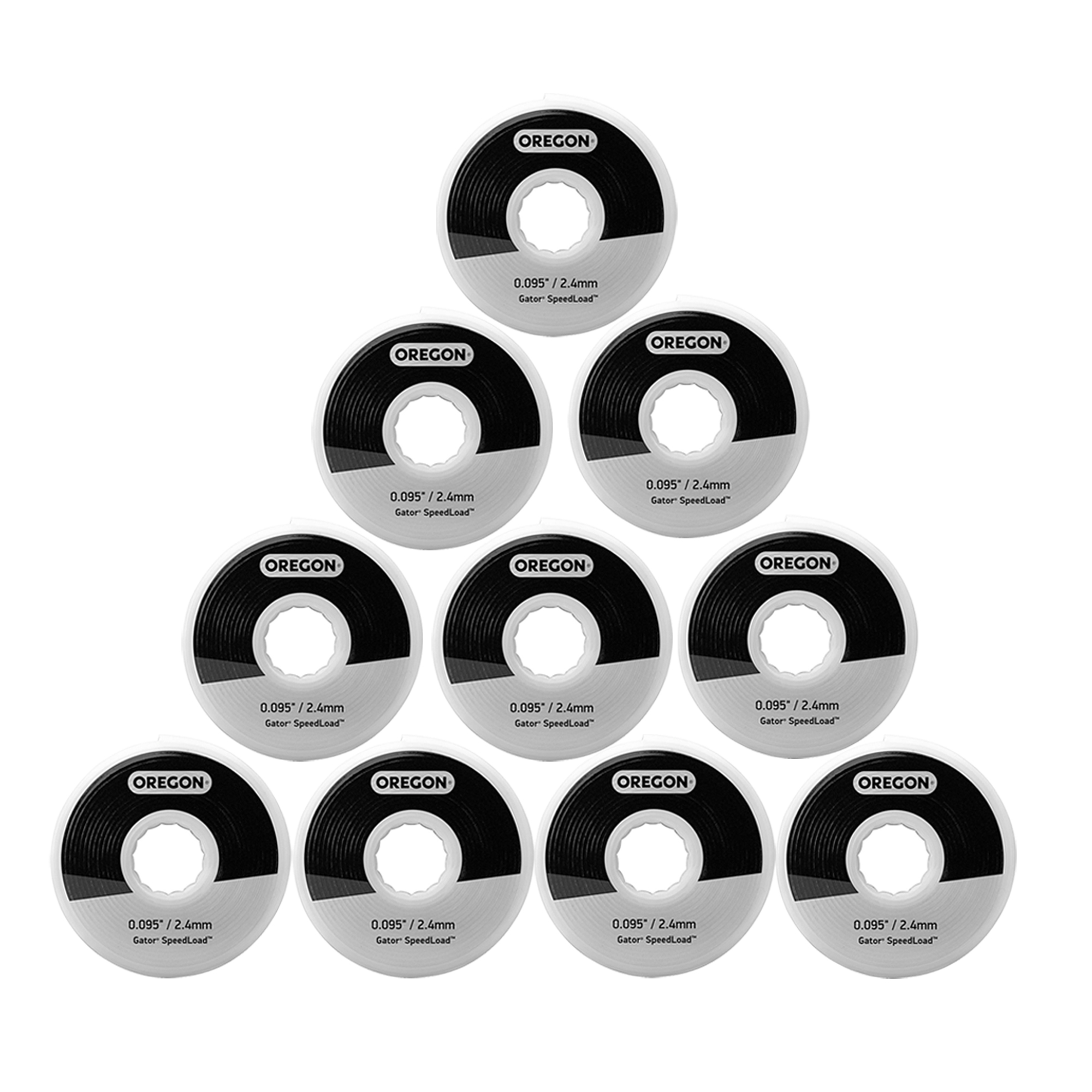 Oregon Gator SpeedLoad .095" String Trimmer Line Disk for Large Head Refill 10pk